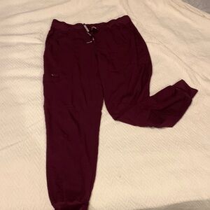 Women’s Med Couture Touch Maroon Jogger Scrub Pants